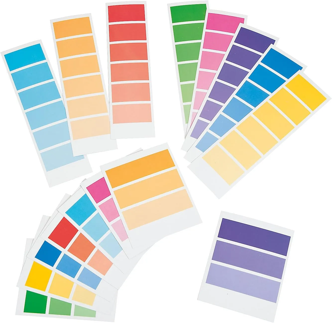 Fun Express Paint Chip Supply Strips - Perfect for Kids' Educational Activities, Arts and Crafts, and Creative Learning Projects - 800 Pieces