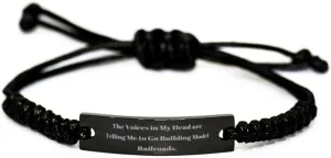 Fun Model Railroads Gifts, The Voices in My Head are, Model Railroads Black Rope Bracelet From Friends, Gifts For Friends, Model trains, Train sets, Toy trains, Electric trains, train set, Ho scale