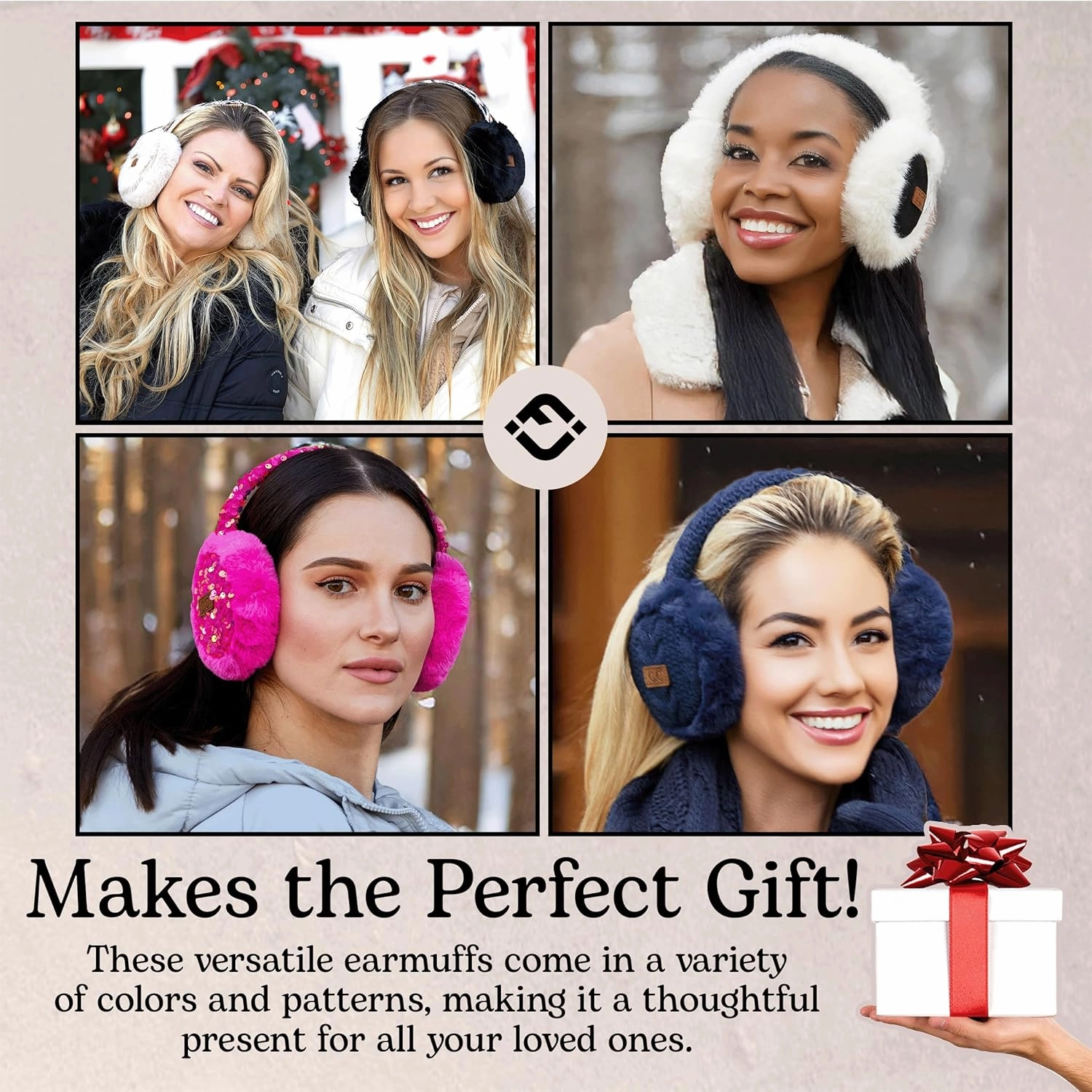 Funky Junque Warm Fuzzy Faux Fur Winter Ear Muffs Adjustable Head Band - Texture Styles, Color Collections, Value Packs
