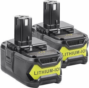 Futurebatt [2Pack] 18V 6.0 Ah HIGH Capacity Battery for Ryobi ONE  System P102 P103 P105 P107 P108 P109 P122 18-Volt w/LED Gauge Indicator Cordless Tool Battery