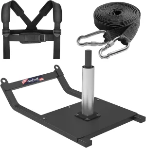 GanFindX Weight Sled, Workout Sled, Fitness Strength Training Sled for Athletic Exercise and Speed Improvement, Suitable for 1" and 2" Weight Plates
