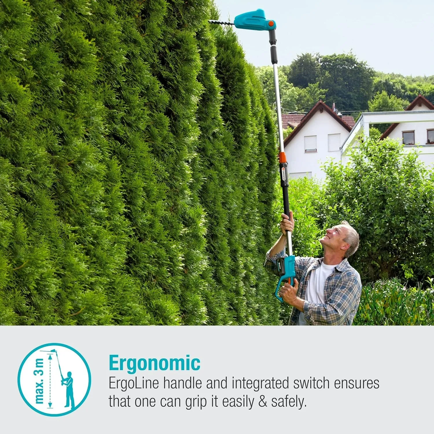 GARDENA THS 42/18V P4A solo Battery Telescopic Hedge Trimmer