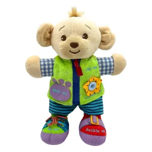 Genius Baby Toys Learn to Dress Doll for Fine Motor Skills - Sensory Buckle Toy - 11" Tall - Learn Fine Motor Skills - Perfect Size for Small Hands - Great for ASD or Fidget Toy