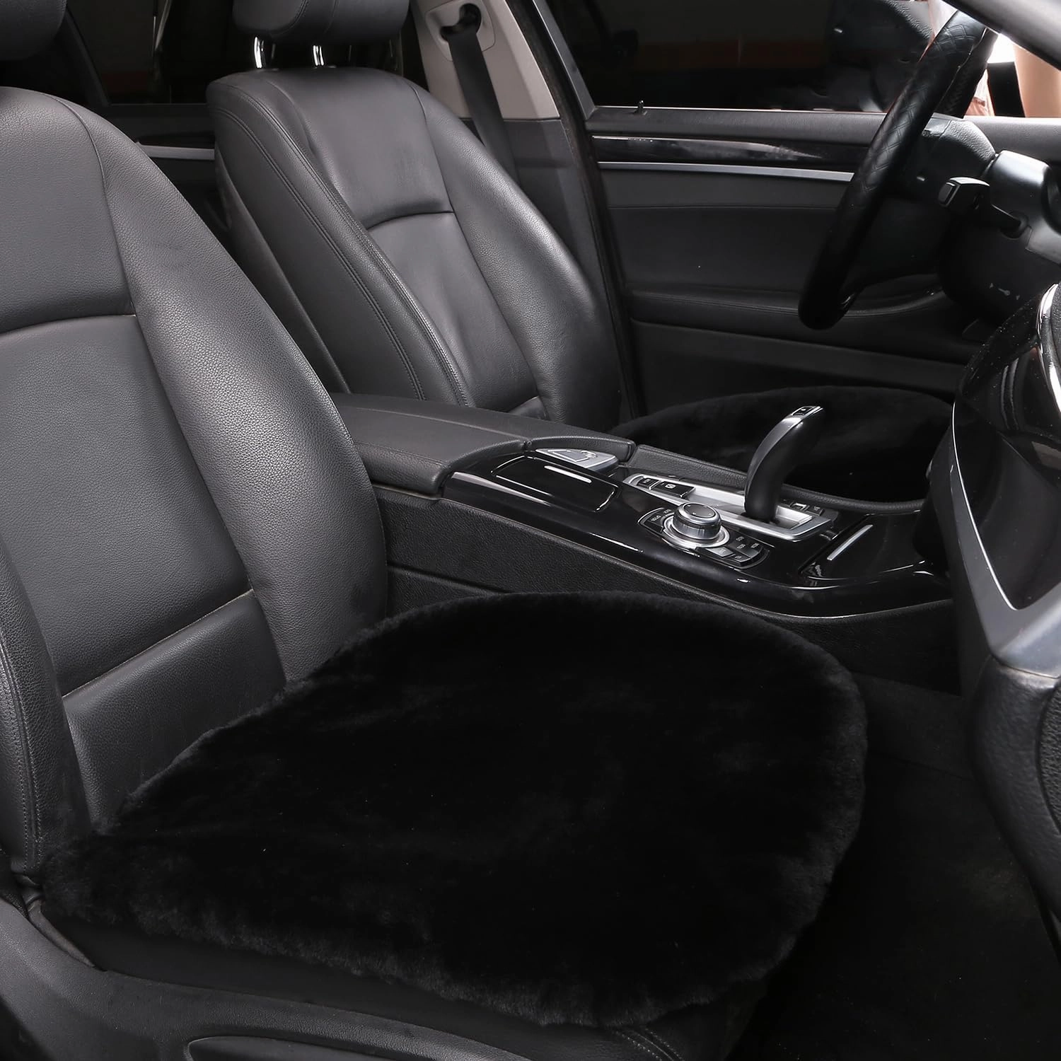 Genuine Sheepskin Car Seat Cushion Natural Fur Wool Seat Cover for Cars Trucks SUV Soft Comfort Office Chair Protector Pad Car Accessories Universal Fit