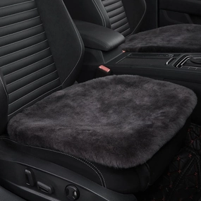 Genuine Sheepskin Car Seat Cushion Natural Fur Wool Seat Cover for Cars Trucks SUV Soft Comfort Office Chair Protector Pad Car Accessories Universal Fit