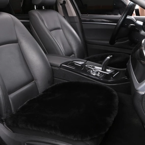 Genuine Sheepskin Car Seat Cushion Natural Fur Wool Seat Cover for Cars Trucks SUV Soft Comfort Office Chair Protector Pad Car Accessories Universal Fit