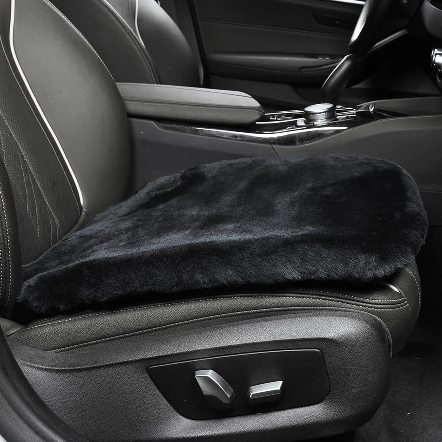 Genuine Sheepskin Car Seat Cushion Natural Fur Wool Seat Cover for Cars Trucks SUV Soft Comfort Office Chair Protector Pad Car Accessories Universal Fit