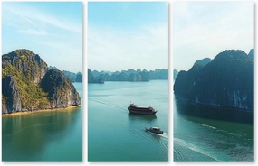 GerardoTee 3 Piece Canvas Wall Art Karst Island Landscape Halong Bay Vietnam Modern Print Paintings Artwork Picture Wall Decor for Living Room Home Office Decor