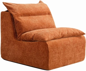 Giant Big Bean Bag Lounger Chairs for Adults, Zero Gravity Large Beanbag Chair Sofa with Memory Foam Filled, Ergonomic Positioning Lazy Floor Sofa Chair for Living Room, Bedroom or Balcony,Orange