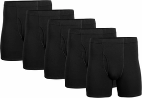 Gildan Men's Underwear Covered Waistband Boxer Briefs, Multipack