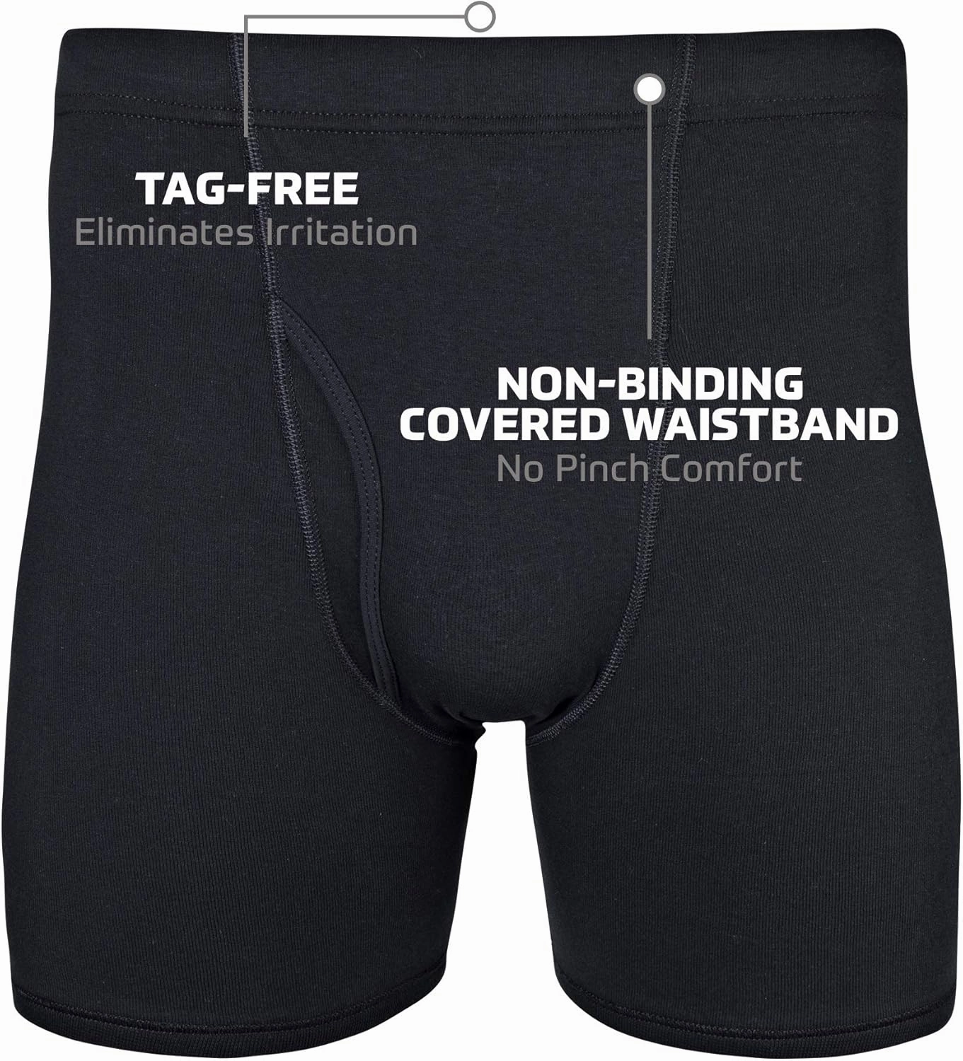 Gildan Men's Underwear Covered Waistband Boxer Briefs, Multipack