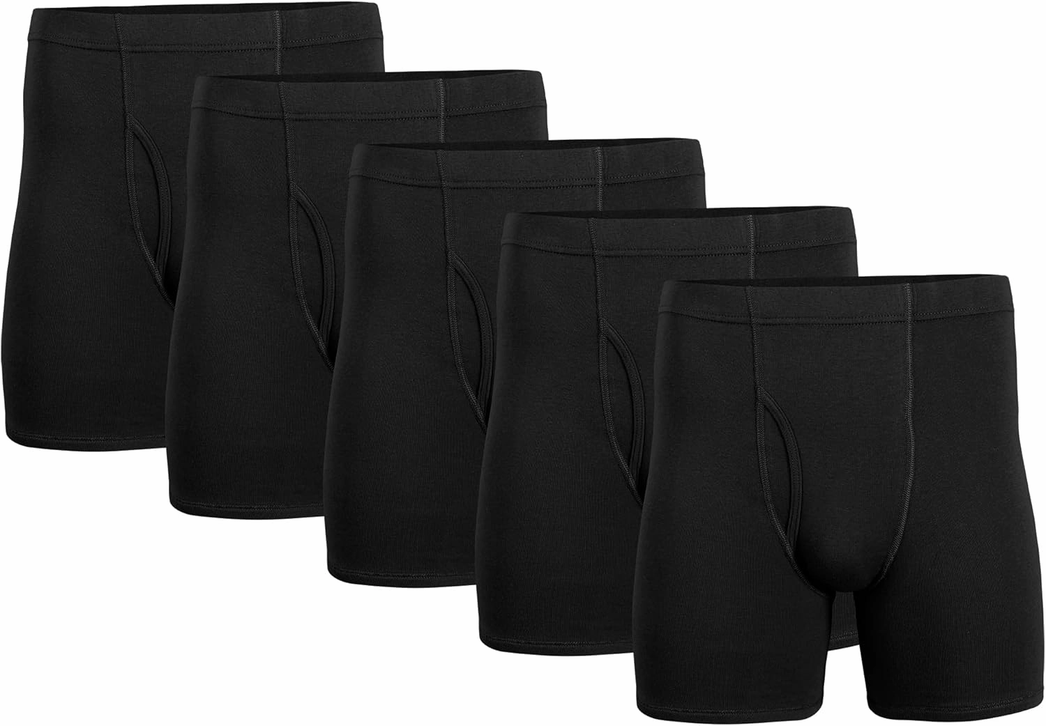 Gildan Men's Underwear Covered Waistband Boxer Briefs, Multipack