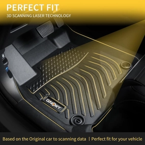 GINOWY-Floor Mats & Cargo Liner for Honda HRV 2016-2022 AWD Models, TPE All Weather HR-V Car Mats Custom fit Anti-Slip Trunk Cargo Mat Waterproof HRV Accessories Mats Black