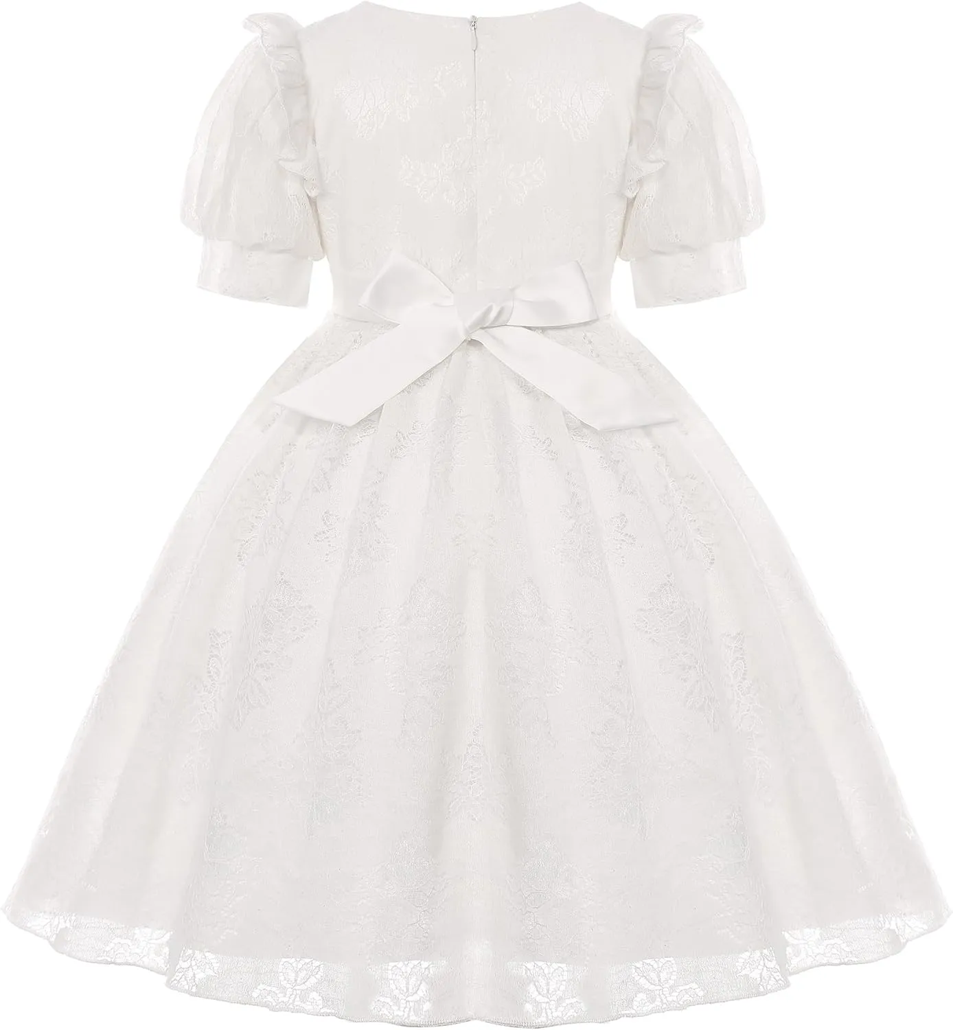 Girls Dress Sloping Bridesmaid Wedding Princess Children's Bow Birthday Ball Party Show Evening Lavender
