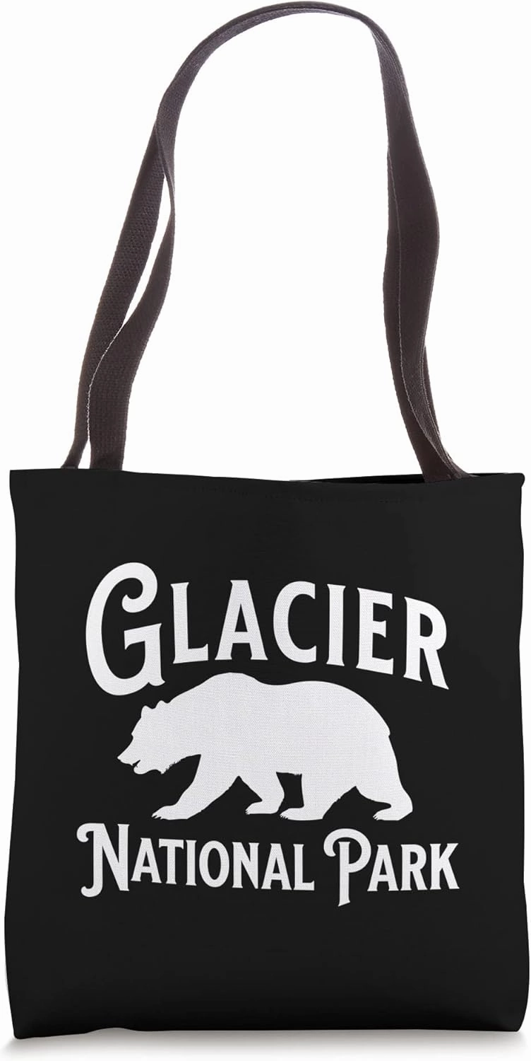 Glacier National Park Montana Bear Hike Outdoors Tote Bag