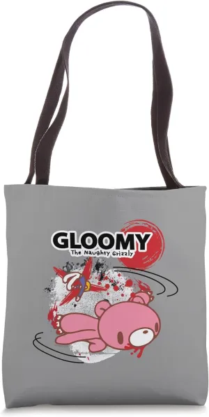 Gloomy Bear The Naughty Grizzly Pity Blood Splatter Anime Tote Bag