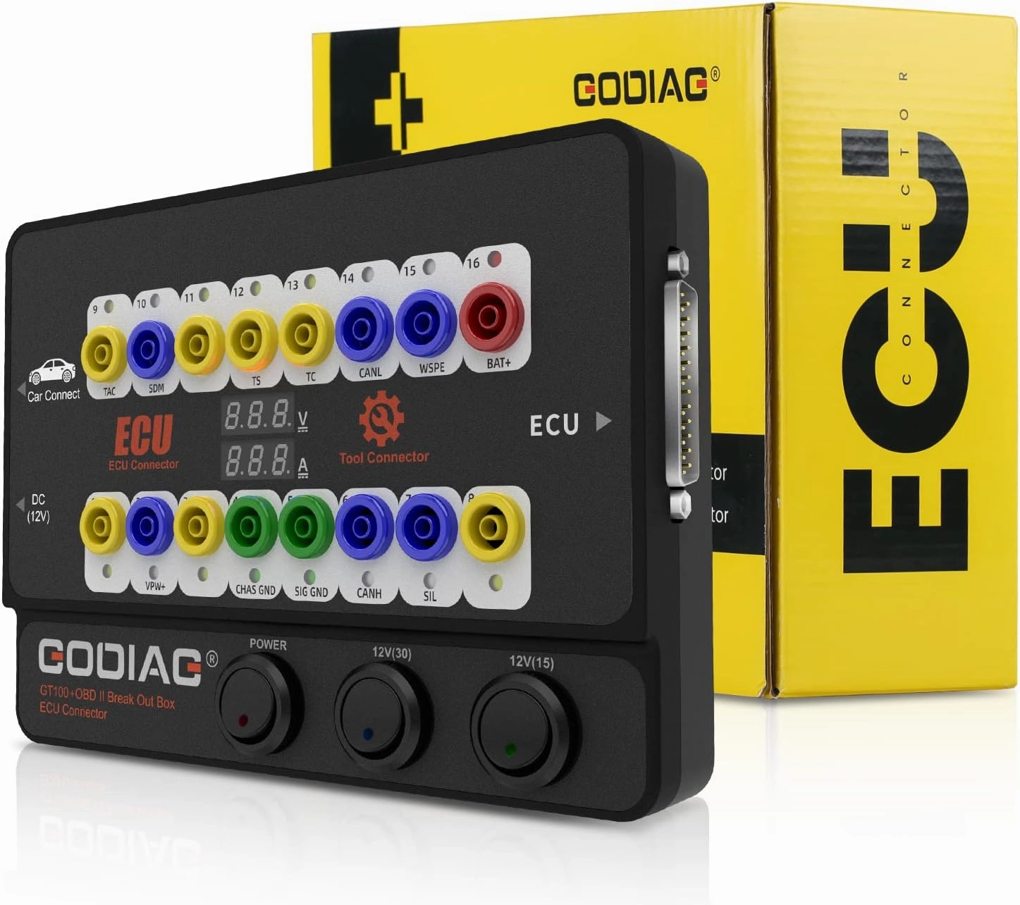 Godiag GT100  OBDII Breakout Box, Advanced OBD and CAN Protocol Detector for ECU Bench Testing and Car Diagnostics