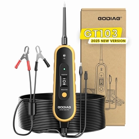 GODIAG Power Circuit Probe Tool, Auto Short Circuit Finder Relay Tester 6V-30V Component Activation Battery Tester Electrical Tool with LED Test Light, Polarity Buzzer Warning 20Ft Cable