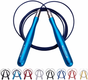 Goothdurs Speed Jump Rope Tangle-Free with Ball Bearing - Adjustable & Self-Locking Aluminum Skipping Ropes with Carrying Pouch Ideal for Crossfit Training, Boxing, and MMA Workouts