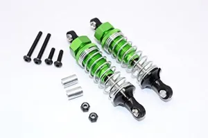 GPM For HPI WR8 Flux Upgrade Parts Aluminum Front Adjustable Damper (70mm) With Plastic Ball Top - 1Pr Set Green