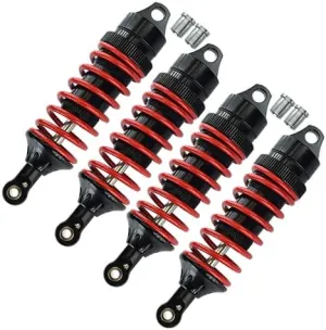 GPM for Traxxas Revo/Revo 3.3 / E-Revo Brushless/E-Revo VXL 2.0 Upgrade Parts Aluminum Front Or Rear Adjustable Spring Dampers (85mm) with Aluminum Ball Ends - 2Pr Set Black