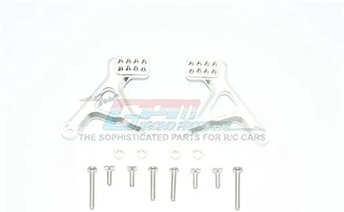 GPM for Traxxas TRX-4 Defender/TRX-4 Tactical Unit Upgrade Parts Aluminum Rear Adjustable Shock Tower - 2Pc Set Silver