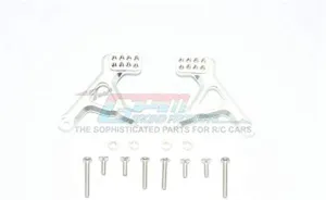 GPM for Traxxas TRX-4 Defender/TRX-4 Tactical Unit Upgrade Parts Aluminum Rear Adjustable Shock Tower - 2Pc Set Silver