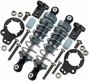 GPM 1PR Set Upgrades Aluminium Rear Adjustable Spring Damper (75MM) & Protector Mount for Lunch Box RC Cars (Gray)