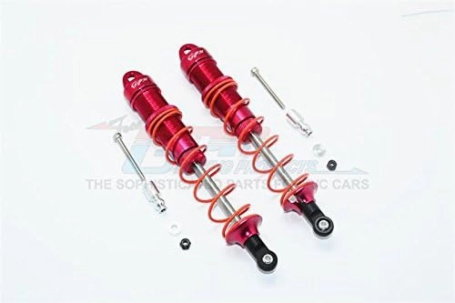 GPM For Arrma 1:8 KRATON/OUTCAST/TALION/KRATON V5 / NOTORIOUS V5 / 1:7 FIRETEAM Upgrade Parts Aluminum Rear Adjustable Dampers 135mm - 1Pr Set Red