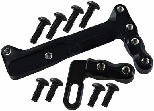 GPM for Tamiya 1/14 Truck Upgrade Parts Aluminum Adjustable Servo Mount (for All 1:14 Trucks Series) - 2Pcs Set Black