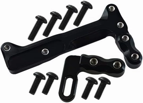 GPM for Tamiya 1/14 Truck Upgrade Parts Aluminum Adjustable Servo Mount (for All 1:14 Trucks Series) - 2Pcs Set Black