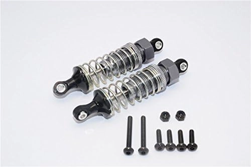 GPM For Tamiya TT02B Upgrade Parts Aluminum Front Adjustable Spring Damper (70mm) - 1Pr Set Gray Silver