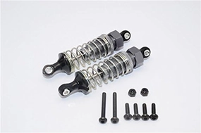 GPM For Tamiya TT02B Upgrade Parts Aluminum Front Adjustable Spring Damper (70mm) - 1Pr Set Gray Silver