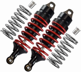 GPM For Traxxas E-Revo VXL 2.0 / E-Revo Brushless/Revo Upgrade Parts Aluminum Front Or Rear Adjustable Shocks - 6Pc Set Black