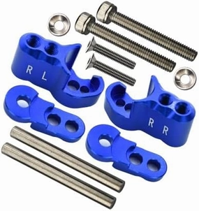GPM for Traxxas X Maxx 4X4 Upgrade Parts Aluminum Rear Adjustable Shock Mount - 1 Set Blue