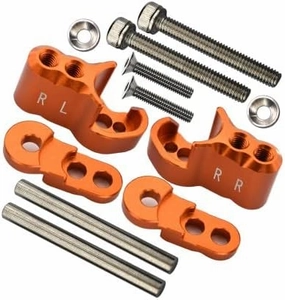 GPM For Traxxas X Maxx 4X4 Upgrade Parts Aluminum Rear Adjustable Shock Mount - 1 Set Orange