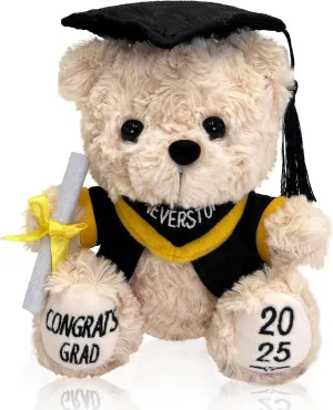 Graduation Teddy Bear 2025 Graduation Gift - Adorable Graduation Doll Toy Teddy Bear for Class of 2025 Graduation Plush Keepsake for Kindergarten, High School & College - 8 lnch