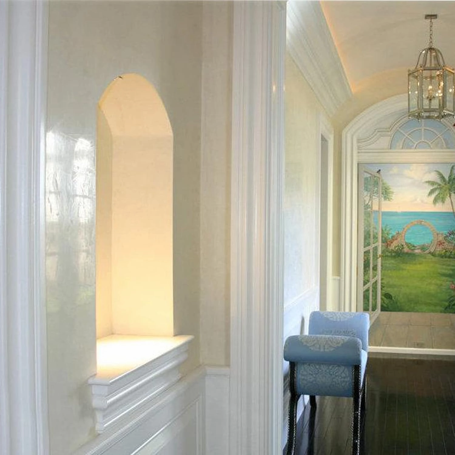 Grassello Authentic Venetian Plaster | Shiny Polished Plaster | Made in Italy from Lime & Marble | Light Colors (5) | Color: BM969 Soft Chamois