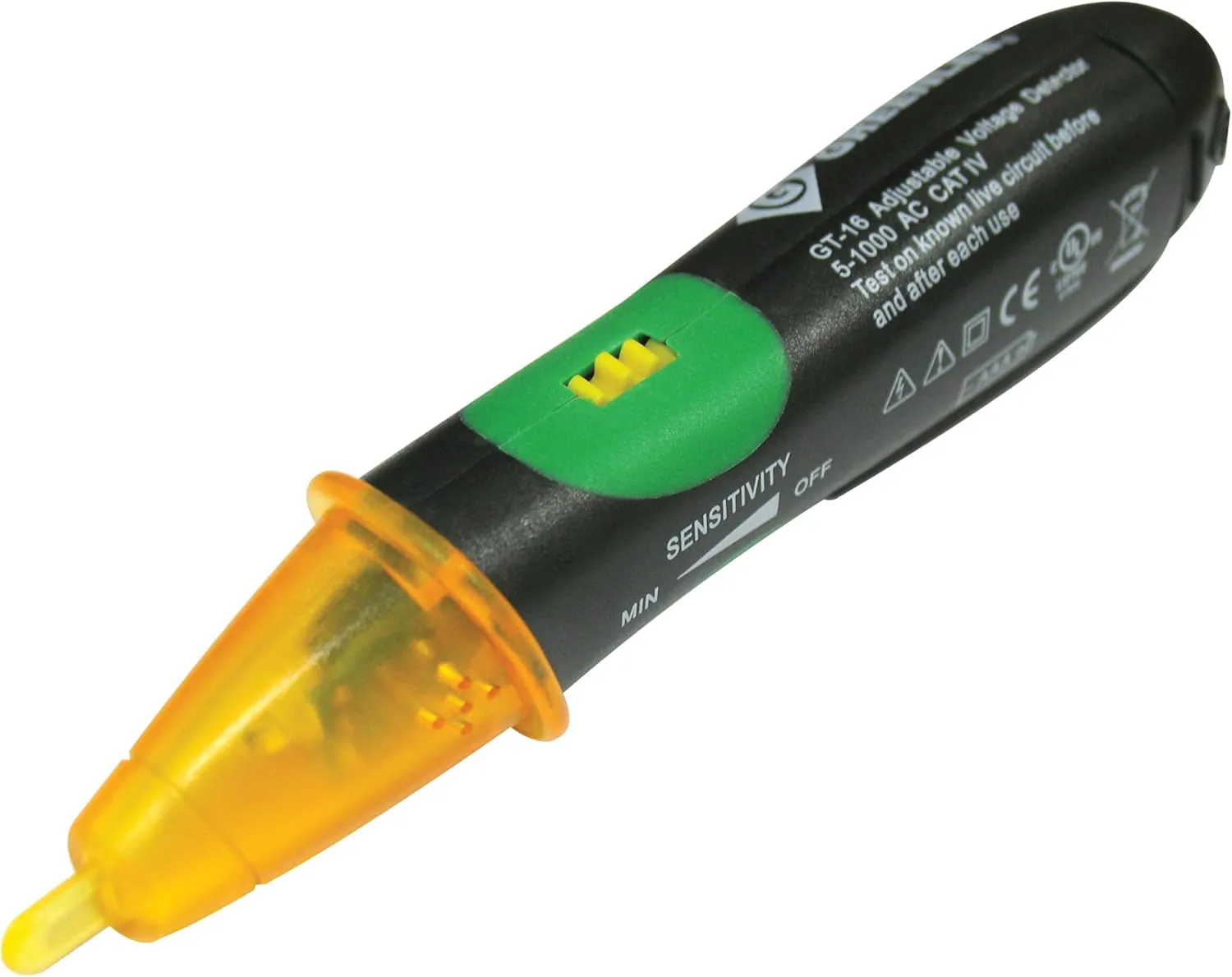 Greenlee GT-16 Adjustable Non-Contact Voltage Detector, 5V - 1000V AC,Green, Greens