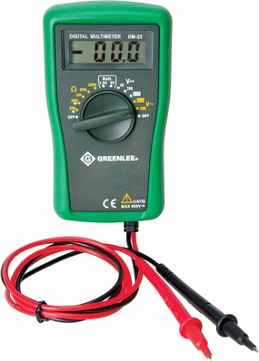 Greenlee DM-25 CATIII 600V Manual Ranging Digital Multimeter