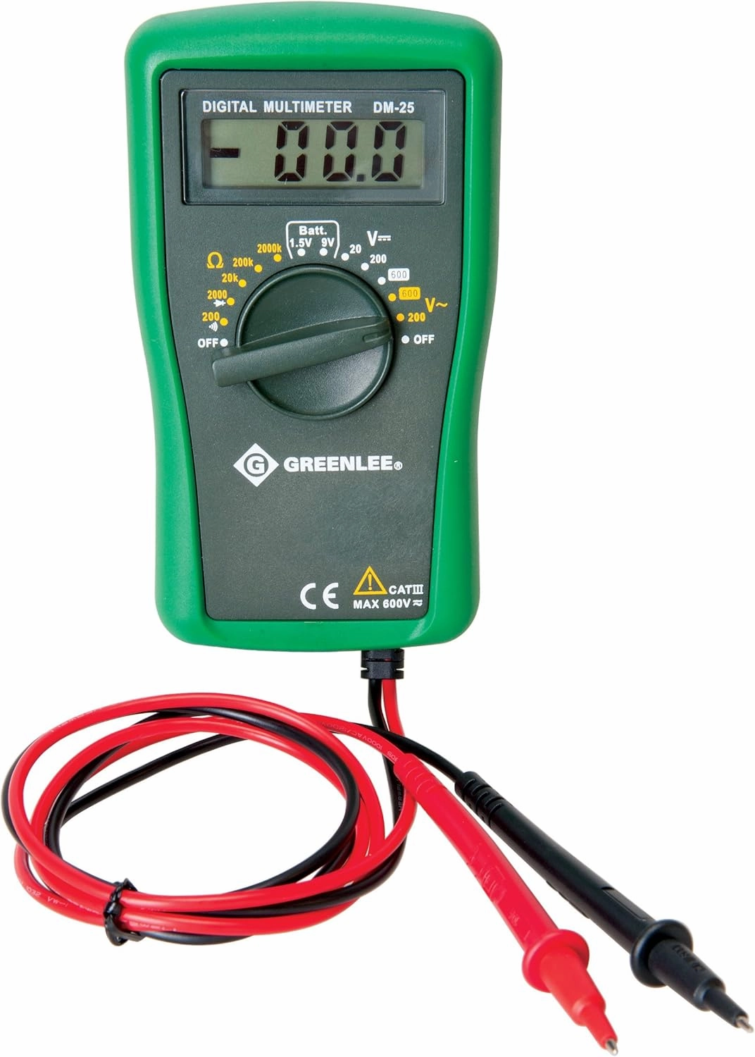 Greenlee DM-25 CATIII 600V Manual Ranging Digital Multimeter