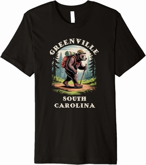 Greenville, South Carolina SC Blue Ridge Hiking Bear Premium T-Shirt