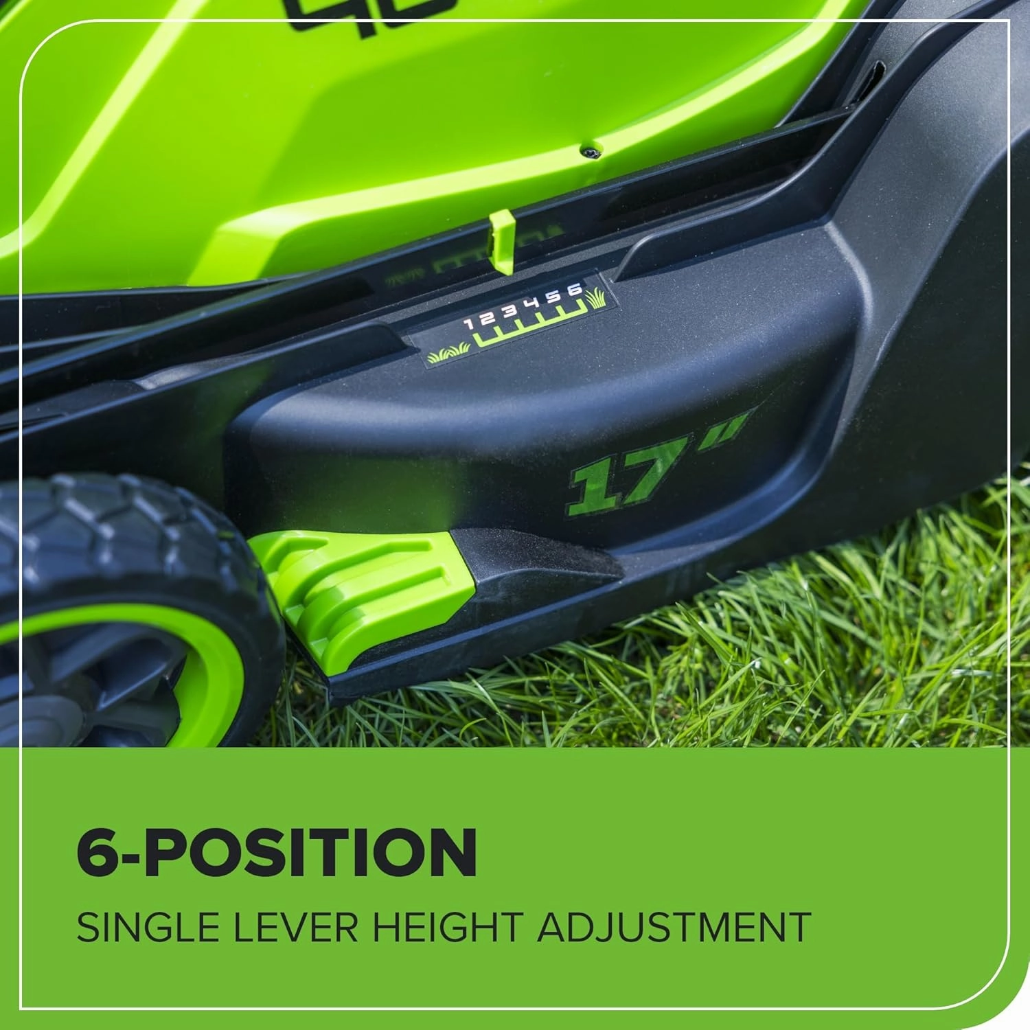 Greenworks 40V 17”​ Brushless (Push) Cordless Lawn Mower, 4.0Ah Battery and Charger