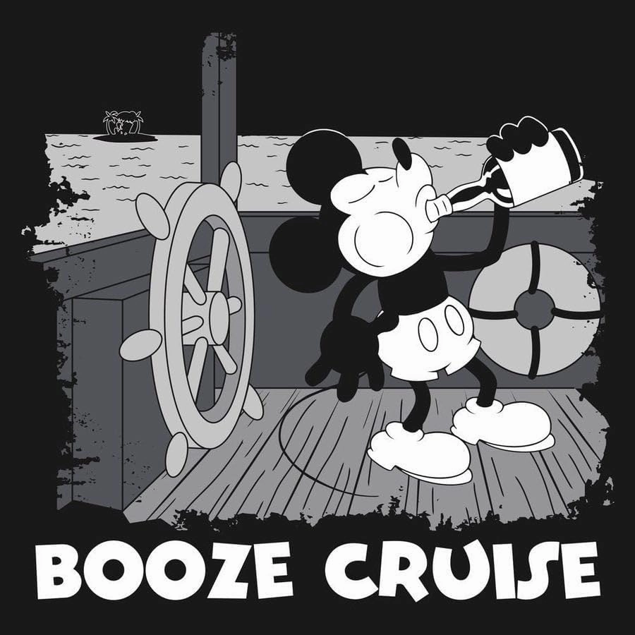 Grunt Style Booze Cruise Men's T-Shirt (Black, Small)