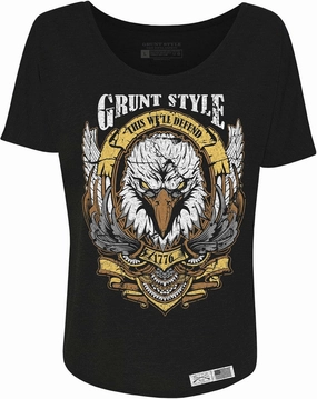 Grunt Style Easy Rider Eagle Women's Slouchy T-Shirt