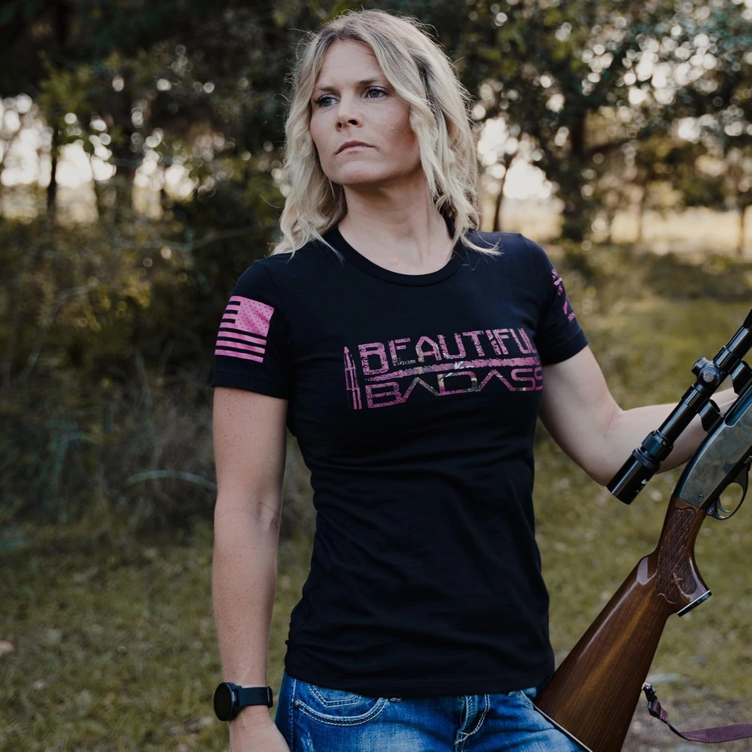 Grunt Style Realtree Xtra Beautiful Badass Women's T-Shirt