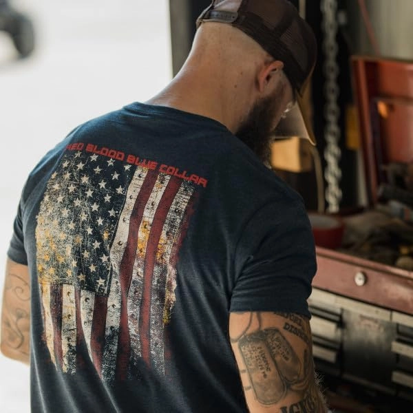 Grunt Style Red Blood Blue Collar Men's T-Shirt