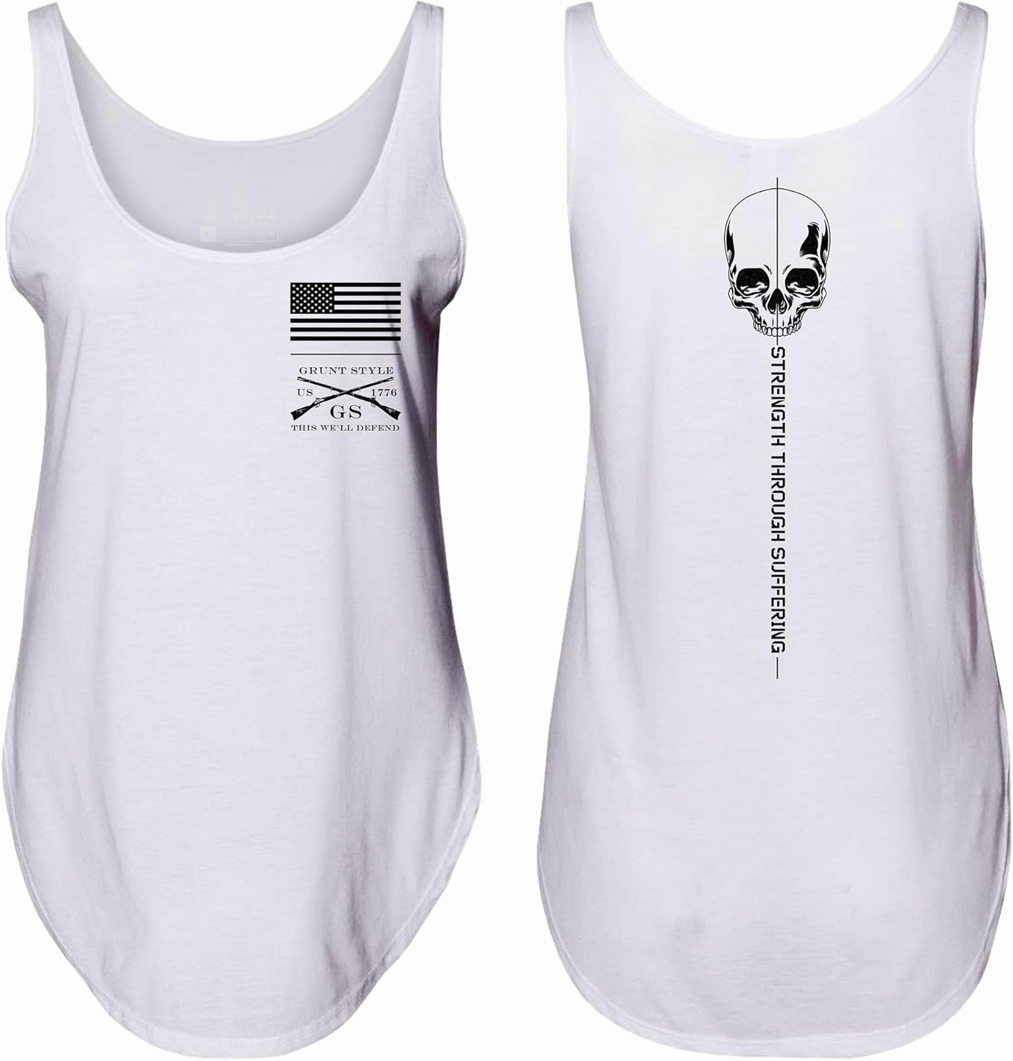 Grunt Style Strength Through Suffering Women's Flowy Tank Top