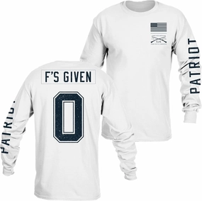Grunt Style Zero F's Given Men's Long Sleeve T-Shirt