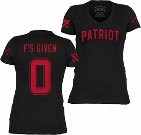 Grunt Style Zero F's Given Women's V-Neck T-Shirt